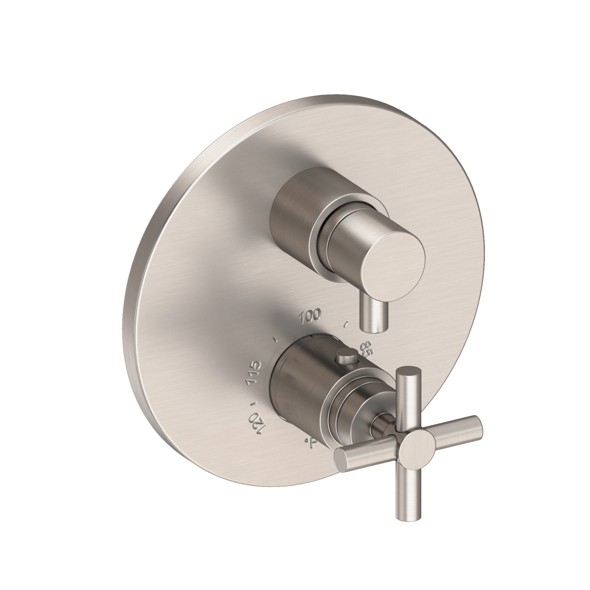 Newport Brass East Linear Round Thermostatic Valve Trim Only with 2 Cross Handles