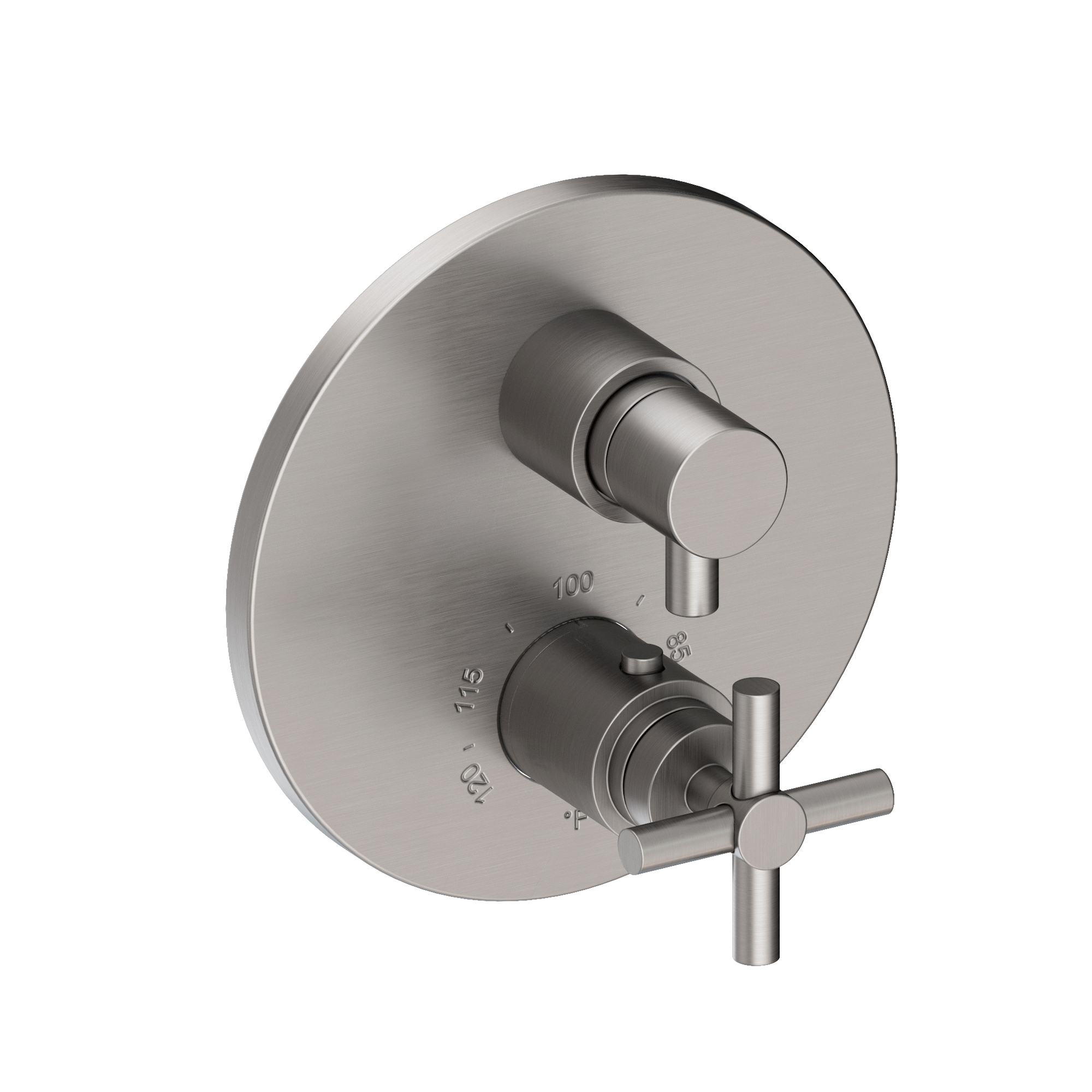 Newport Brass East Linear Round Thermostatic Valve Trim Only with 2 Cross Handles