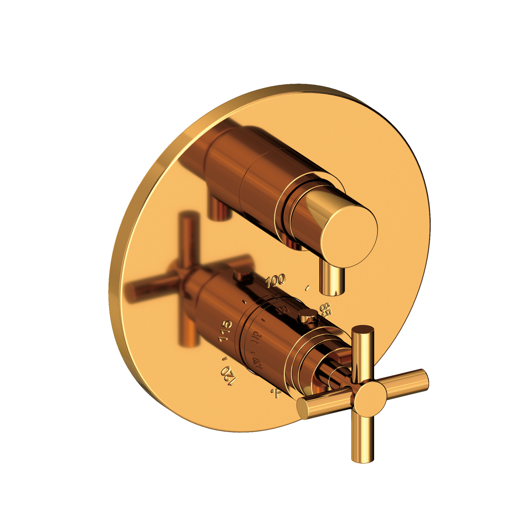 Newport Brass East Linear Round Thermostatic Valve Trim Only with 2 Cross Handles