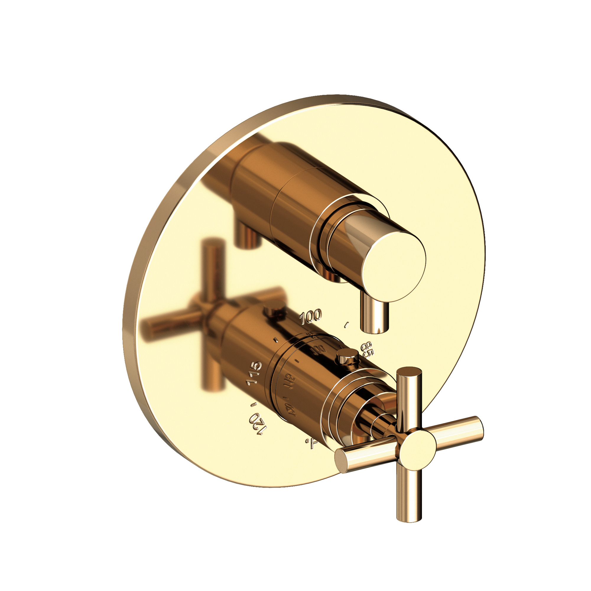 Newport Brass East Linear Round Thermostatic Valve Trim Only with 2 Cross Handles