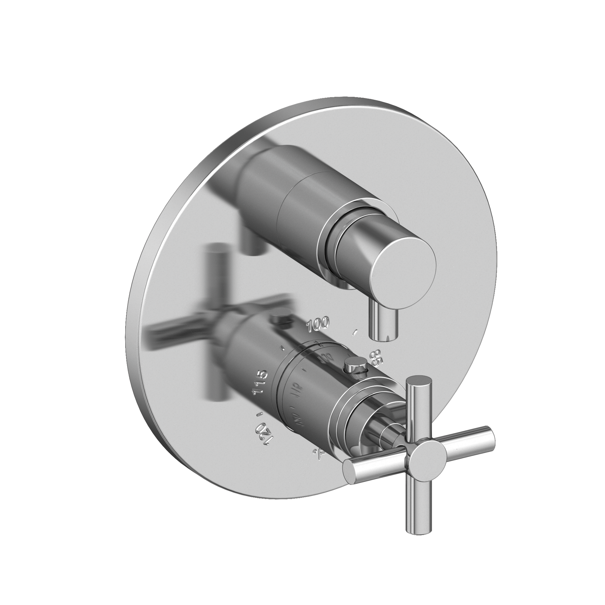Newport Brass East Linear Round Thermostatic Valve Trim Only with 2 Cross Handles