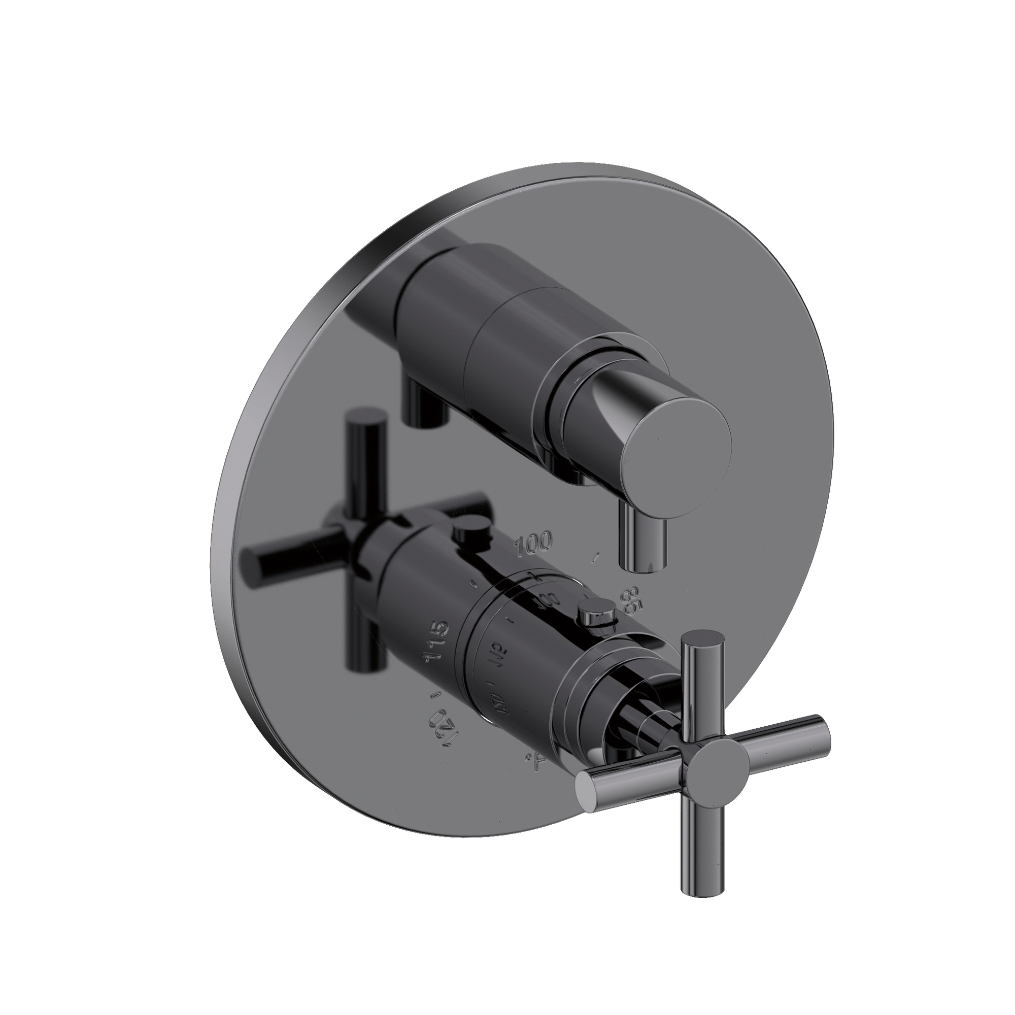 Newport Brass East Linear Round Thermostatic Valve Trim Only with 2 Cross Handles
