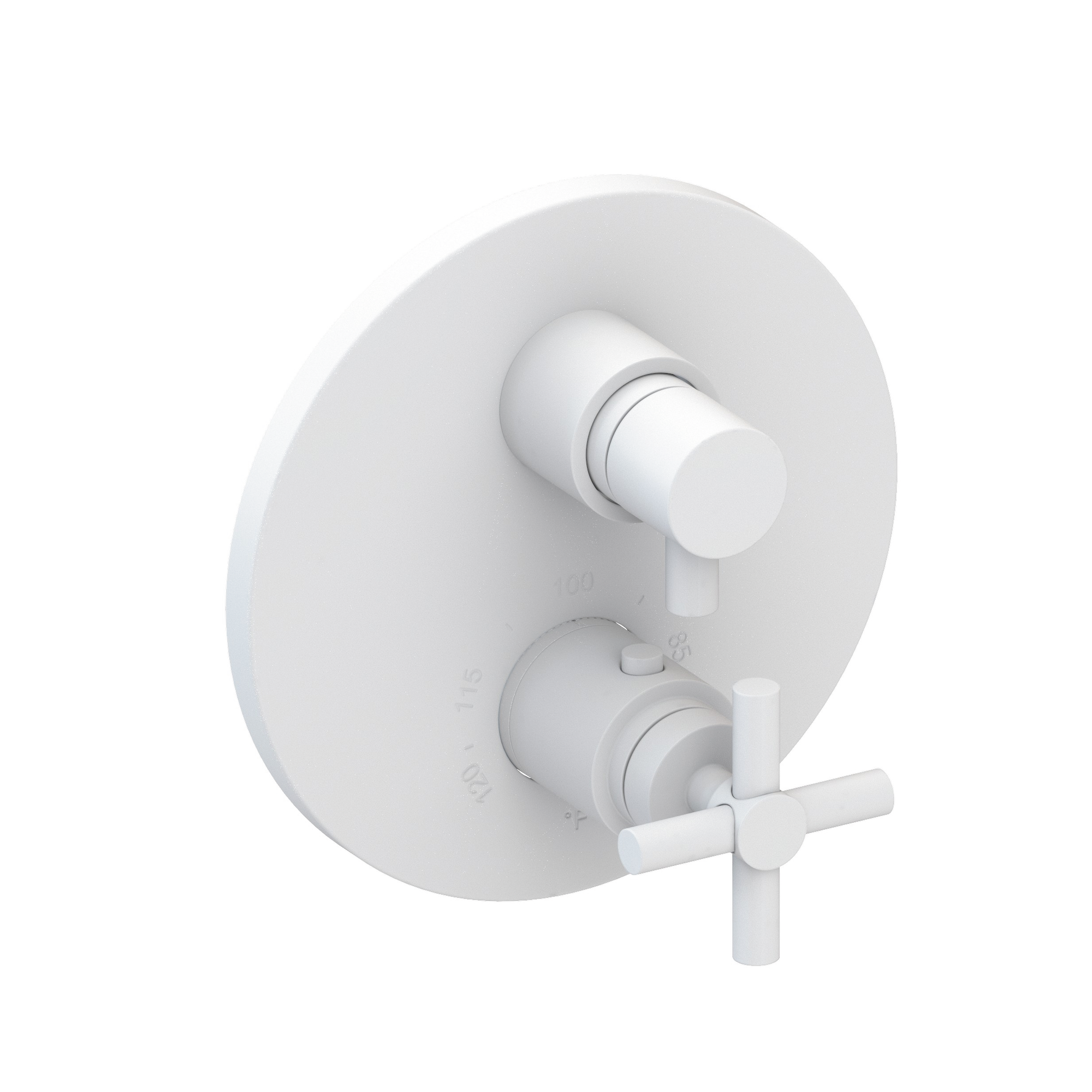 Newport Brass East Linear Round Thermostatic Valve Trim Only with 2 Cross Handles