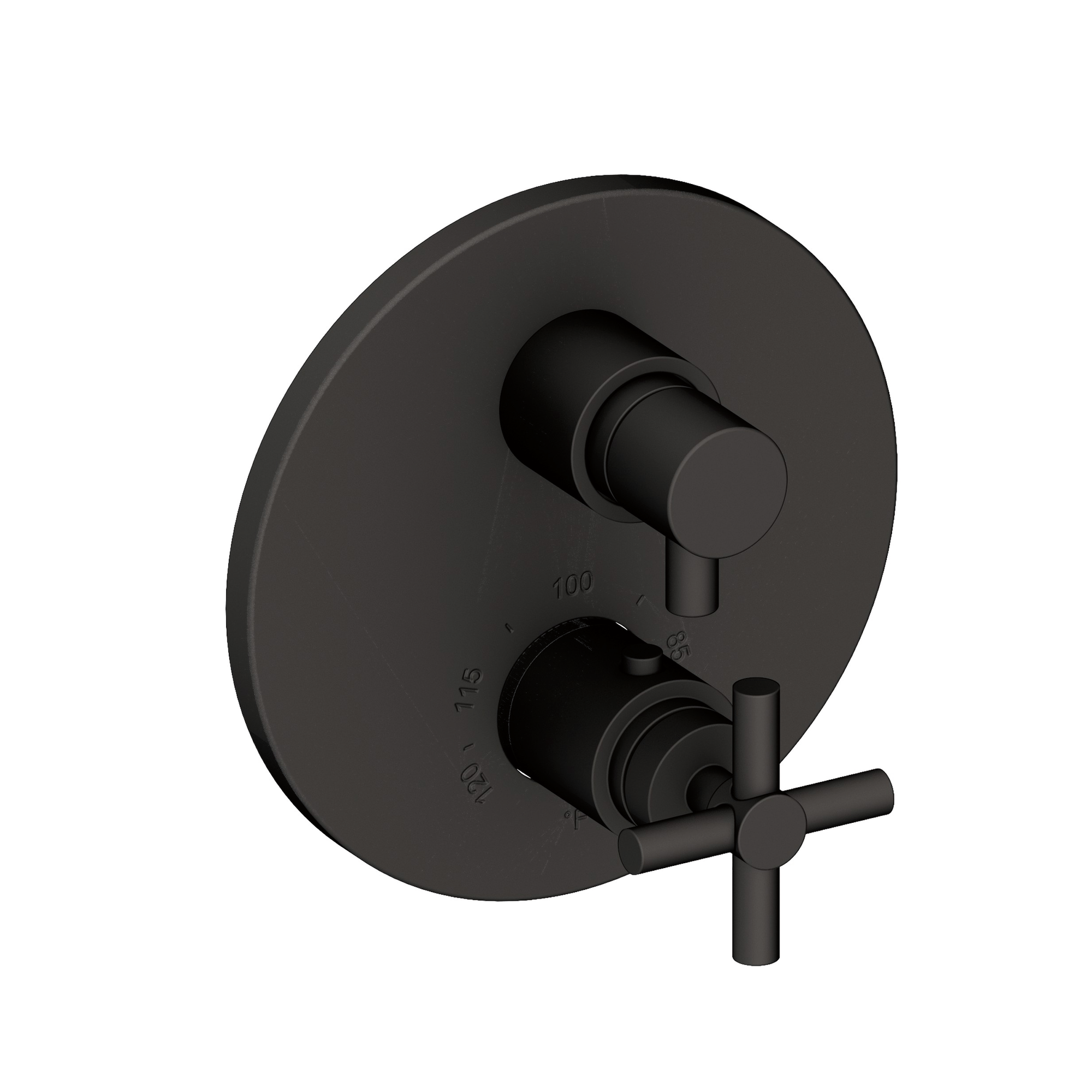 Newport Brass East Linear Round Thermostatic Valve Trim Only with 2 Cross Handles