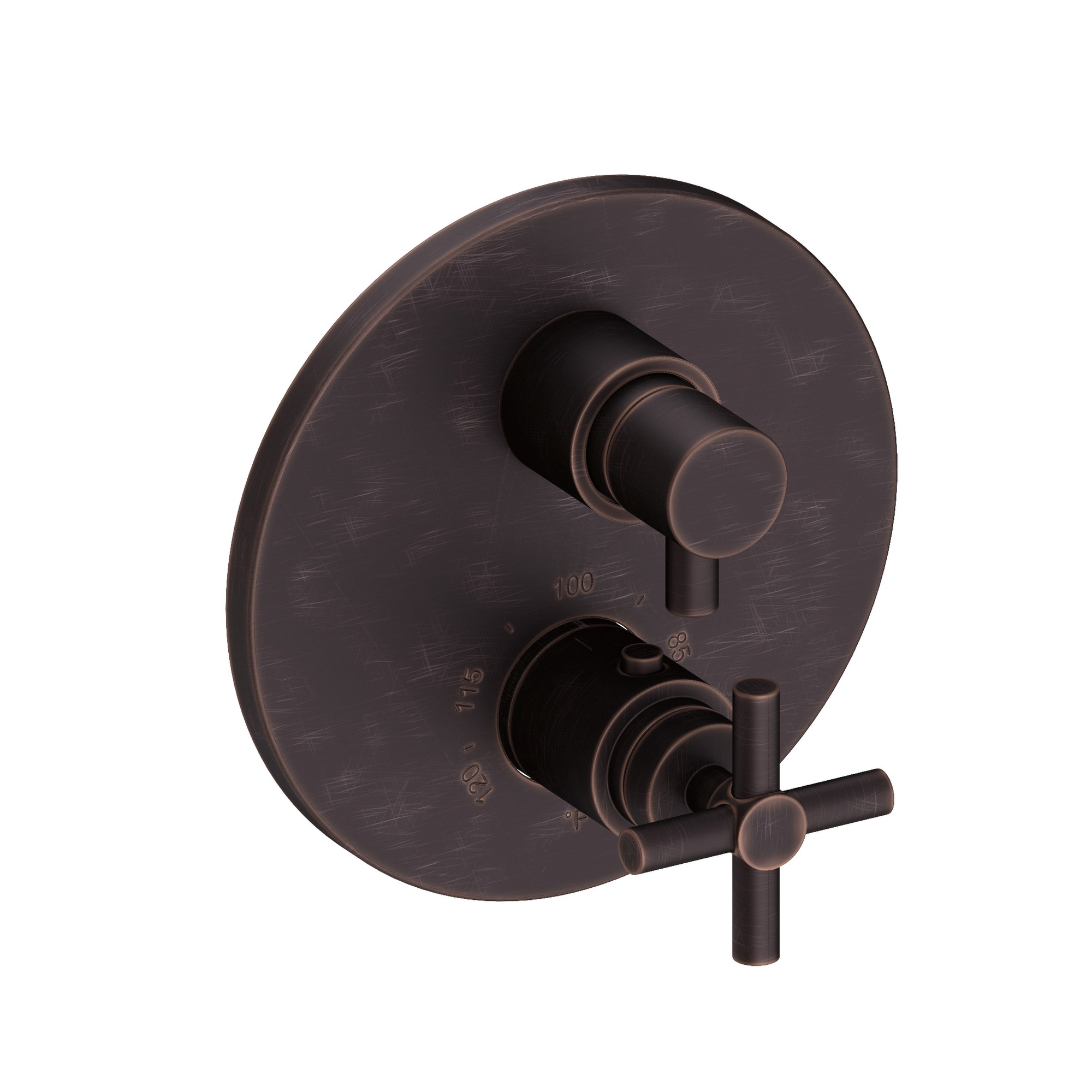 Newport Brass East Linear Round Thermostatic Valve Trim Only with 2 Cross Handles