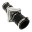 Zoeller 2-inch slip union valve with black rubber coupling and metal threaded connections.