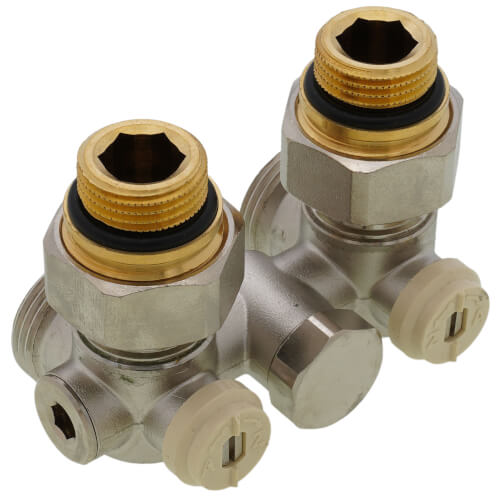 Caleffi 301341 Angled One-Pipe Valve System1/2"M X 3/4"