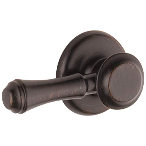 Bronze tank lever with cylindrical handle and circular rose escutcheon.