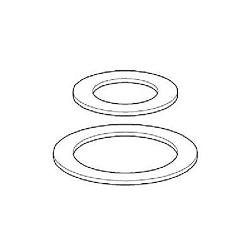 Two chrome ring seals with hollow centers shown in isometric view.