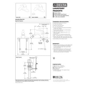 Delta Classic 520LF-WFMPU Single Handle Centerset Bathroom Faucet - Single Handle Lever With Pop Up: Chrome
