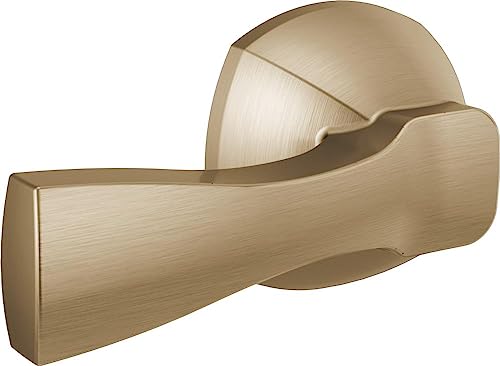 Brushed champagne bronze tank lever with curved handle and cylindrical mounting base.