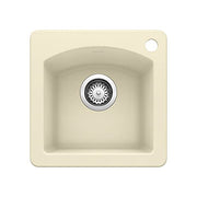 Blanco Diamond Drop-In or Undermount Bar Sink 15" x 15" in Biscuit - 440206