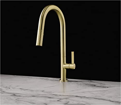 Rohl Tenerife Pull-Down Kitchen Faucet With C-Spout in Polished Nickel - TE55D1LMPN