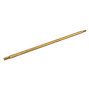 Brass threaded stem with NPT connections at both ends, approximately 10 inches long with grooved grip sections.