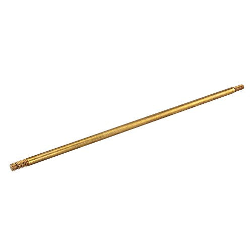Brass threaded stem with NPT connections at both ends, approximately 10 inches long with grooved grip sections.