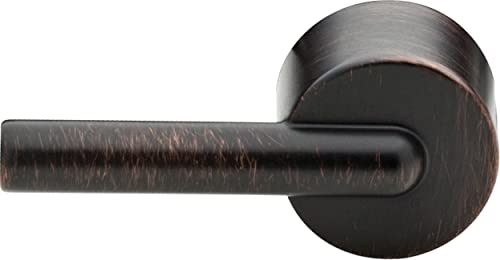 Black matte metal tank lever with cylindrical handle and circular mounting base.