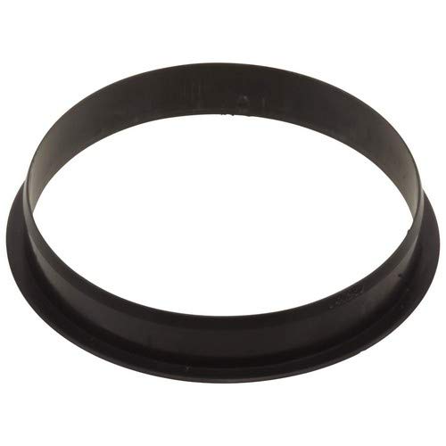 Black rubber glide ring with wide band and grooved interior surface.