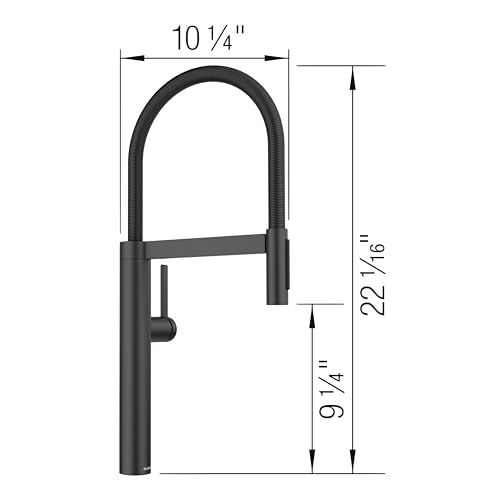 Blanco Pull-Down Semi-Pro Kitchen Faucet 1.5 GPM in Matte Black - 527474