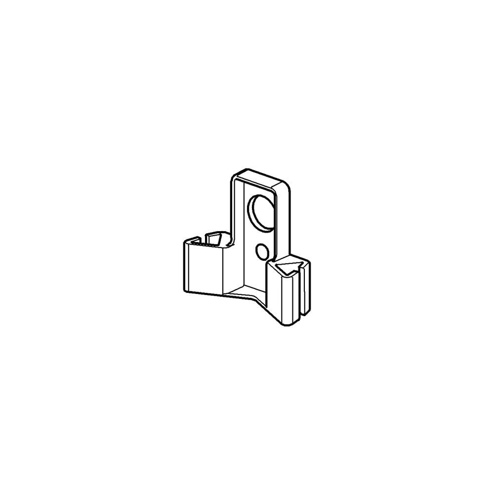 Grohe 3/4" cartridge valve assembly with rectangular body and control dial shown in line drawing.