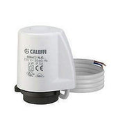 White Caleffi thermoelectric actuator with black base and gray attached cable coil.