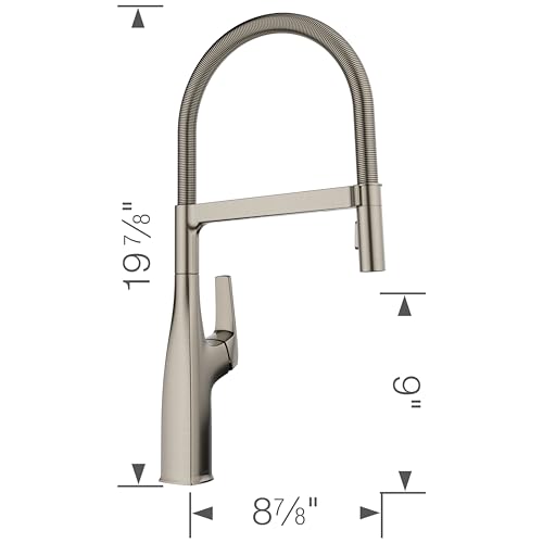 Blanco Rivana Semi-Pro Kitchen Faucet 1.5 GPM in Satin Platinum - 443248
