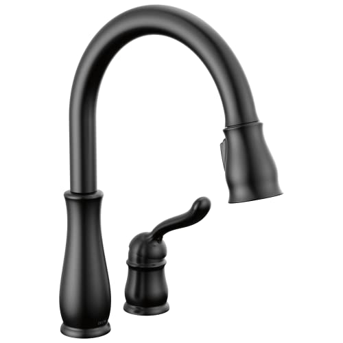 Delta Leland Single Handle Pull-Down Gooseneck Kitchen Faucet with Separate Lever Handle