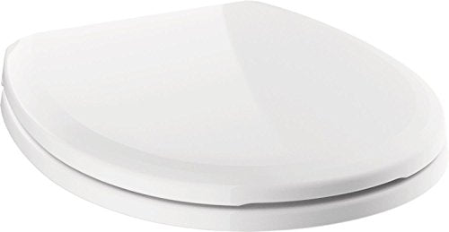 Delta Sanborne 801902-WH Round Front Slow-Close Toilet Seat in White Finish