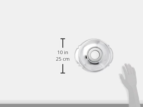 Chrome circular trim ring with central valve adjustment knob, 10 inches in diameter.