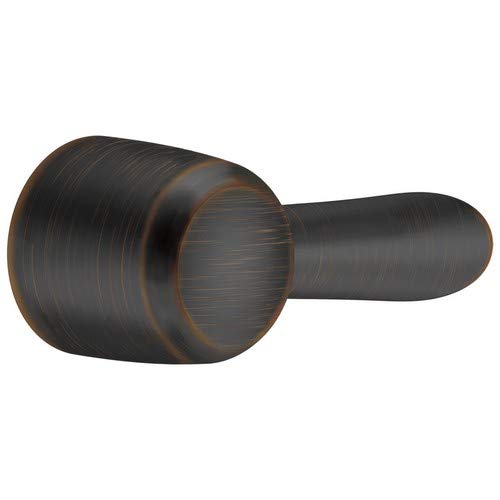 Venetian bronze metal lever handle with brushed finish and cylindrical grip for faucet installation.