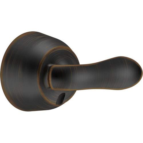 Venetian bronze metal lever handle with rounded cylindrical design and textured finish for faucet application.