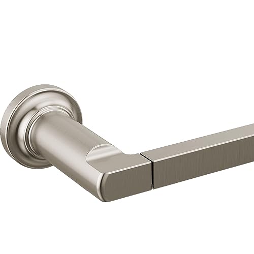 Stainless steel tissue holder with cylindrical roller and rectangular mounting plate.