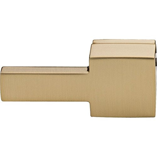 Brushed gold rectangular tank lever with horizontal handle and mounting block.