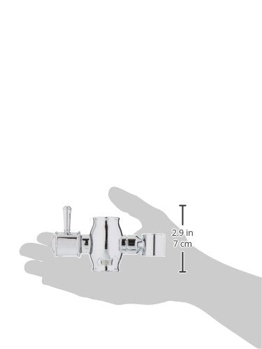 Chrome slide bar mechanism with mounting hardware and adjustment lever, 2.9 inches tall.
