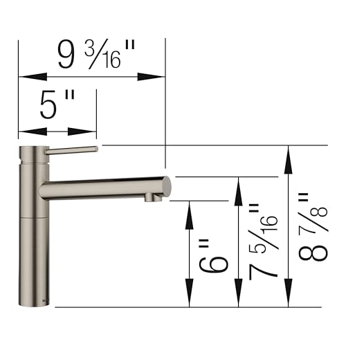 Blanco Alta Bar-Style Faucet 1.5 GPM in Satin Platinum - 443258