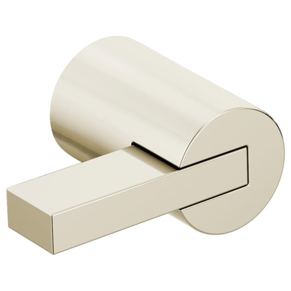 Chrome wall-mounted tub filler with two extended lever handles in polished nickel finish.