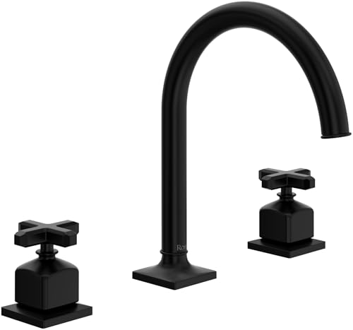 Rohl Apothecary Widespread Lavatory Faucet With C-Spout in Matte Black - AP08D3XMMB