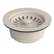 Champagne-colored round air switch button with radial vents and central dome, designed for garbage disposal installation.