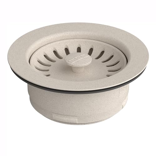 Champagne-colored round air switch button with radial vents and central dome, designed for garbage disposal installation.