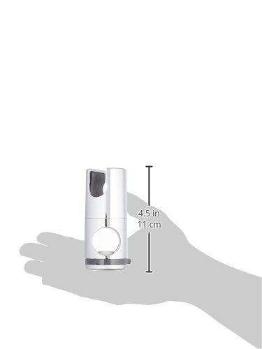 White and chrome Grohe glide element shower rail component with measurement scale showing 4.5 inches height.