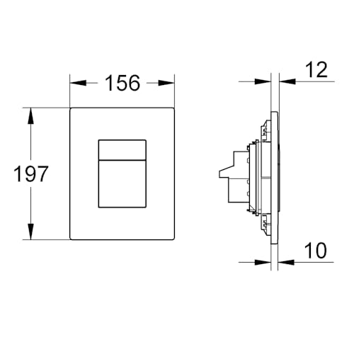 Grohe Skate 38732SH0 Wall Plate in Grohe Alpine White