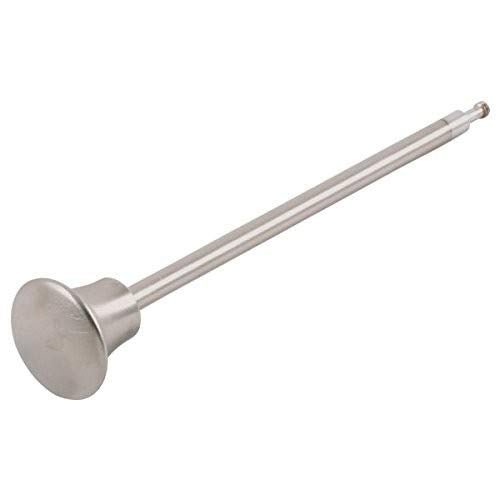 Stainless steel lift rod and finial with circular handle for roman tub diverter.
