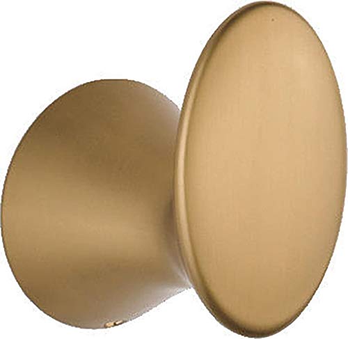 Champagne bronze robe hook with rounded cylindrical design and oval mounting plate.