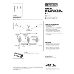 Delta RP23601 rough valve installation manual showing plumbing diagram and components.