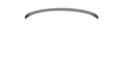 Chrome-finish curved cap with smooth arched design for Grohe repair kit.