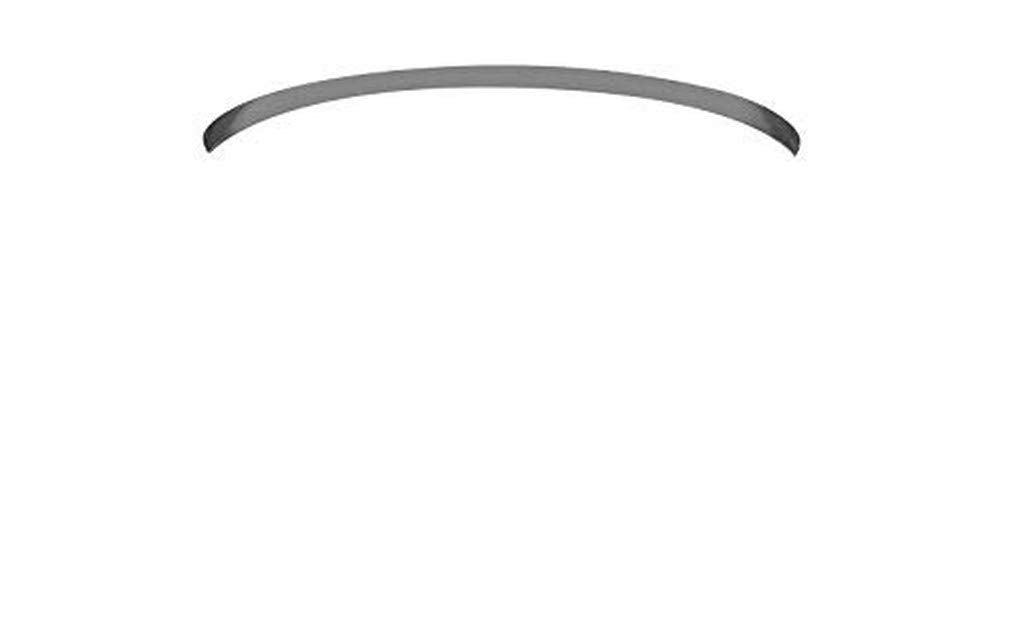 Chrome-finish curved cap with smooth arched design for Grohe repair kit.