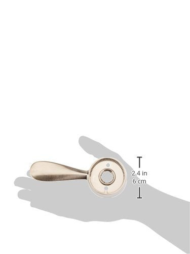 Stainless steel handle assembly with lever and circular trim ring, approximately 2.4 inches in diameter.