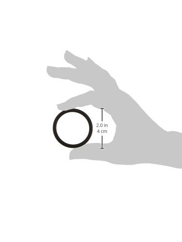 Two black rubber O-rings with 2.0 inch diameter held in a hand for scale.