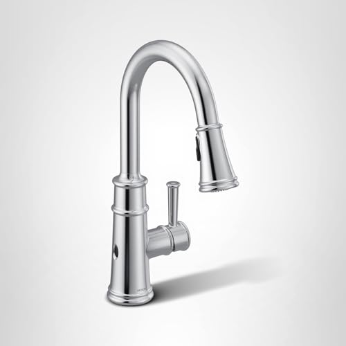 Moen Belfield Motionsense Wave Sensor Touchless One Handle Pulldown Kitchen Faucet Featuring Power Clean in Chrome - 7260EWC