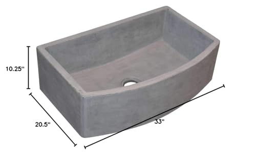 Native Trails NSKQ3320-A Farmhouse Quartet Kitchen Sink: Ash