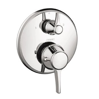 Hansgrohe 15753821 Ecostat Classic Thermostatic Trim with Volume Control and Diverter, Round in Brushed Nickel